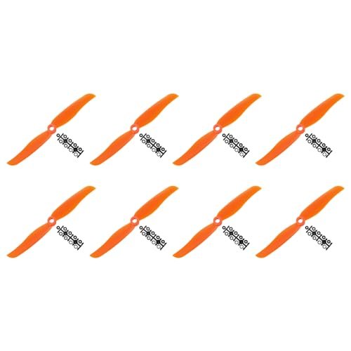 MECCANIXITY 6035 Propellers 6x3.5 Orange Replacement Props for Slowpoke RC Airplane Pack of 8