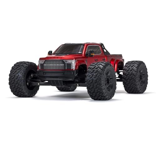ARRMA RC Monster Truck Big Rock 6S 4WD BLX 1/7 Scale Ready to Run Red ARA7612T2