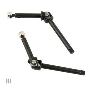 RZXYLRC 2PCS Steel Front Straight Axle CVD Drive Shaft for 1/24 RC Crawler Car Axial SCX24 Deadbolt C10 Gladiator Bronco Wrangler Model Upgraded Part Extended Version 53.5mm RC Computer Trainer