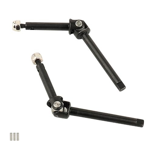RZXYLRC 2PCS Steel Front Straight Axle CVD Drive Shaft for 1/24 RC Crawler Car Axial SCX24 Deadbolt C10 Gladiator Bronco Wrangler Model Upgraded Part Extended Version 53.5mm RC Computer Trainer