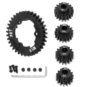 Traxxas 1/5 Scale RC Pilot Figures Upgrade Kit 35T Spur Gear and 15T 16T 17T 18T Pinion Gears 1.5 Mod Steel for X MAXX XMAXX 6S 8S XRT