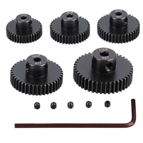 JIECHUN Metal Steel 48P Pinion Gear Set 38T 39T 40T 41T 42T for Brushless RC Motor Specs 3.175mm Shaft