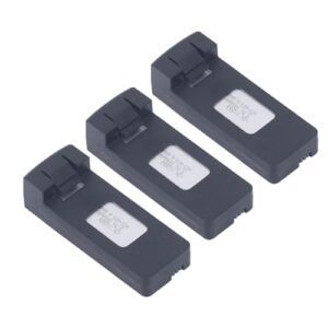 Alomejor 3PCS Remote Control Drone Lithium Battery 1800mah RC Drone Battery Replacement with Charging Cable for F196 Aircraft
