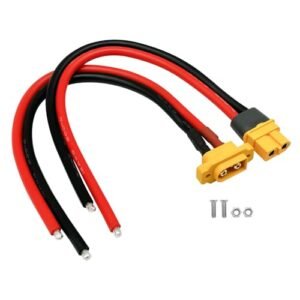 Amass XT60H XT60E M Plug Connector with 12AWG 20cm Silicone Wire for Nitro Powered RC Motorcycle Drone and FPV Racing