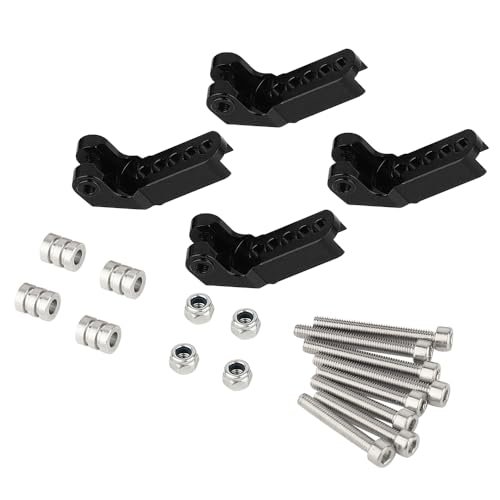 RZXYLRC Sky Shock RC Metal Adjustable Shock Mount Towers for TRX4 TRX6 1 10 RC Crawler Upgrade Black
