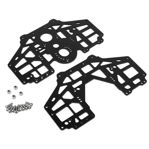 RZXYLRC Aluminum Alloy Chassis Side Plate for Delta Ray RC Plane Parts Upgrade LOSI 1/8 LMT Solid AXLE 4WD Metal Guard Plate Black