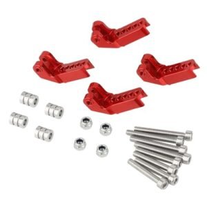 RZXYLRC Adjustable Metal Shock Mount Towers for TRX4 TRX6 RC Crawler Shock Oil Setup Upgrade Red