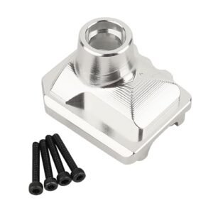 RZXYLRC Metal Alloy Differential Housing Cover Middle Axle Diff Cover Upgrade Part for RC Sabre Jet TRX4 TRX6 Silver