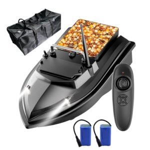 RC Fishing Bait Boat 500M Remote Control with 2KG Bait Capacity and Fish Feeder Device