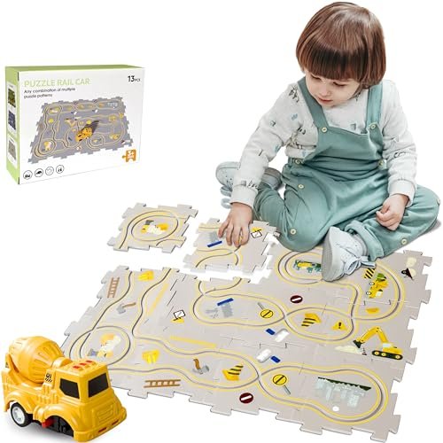 Nitro RC Car Tracks DIY Puzzle Play Set Engineer Theme Educational Toy for Kids 3+ Years