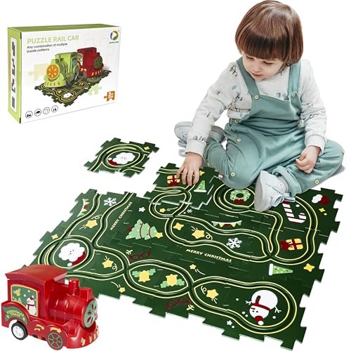 Toy Story RC Car Body DIY Puzzle Tracks Play Set with Vehicles for Toddlers Educational Montessori Puzzle Track Car Toy Set