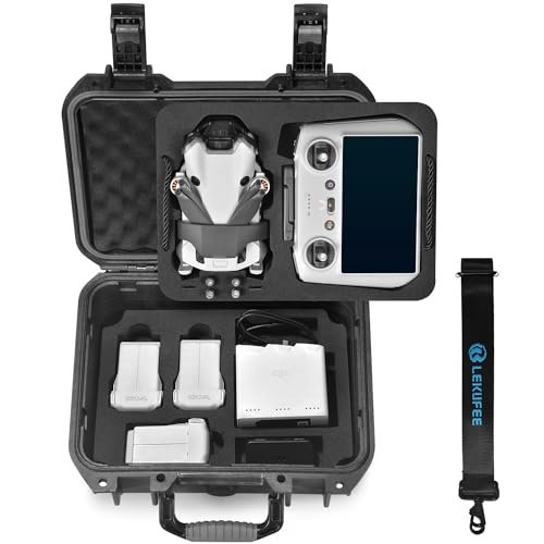 Lekufee Waterproof Hard Case for DJI Mini 4 Pro 3 Pro 3 Drone and Brian Taylor RC Plans Accessories