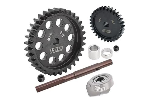 40Cr Carbon Steel M1.5 Spur Gear 33T and Motor Gear 30T Upgrade Kit for Traxxas X Maxx 6S X Maxx 8S XRT 8S Monster Truck