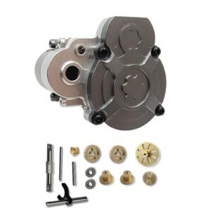 Suburban RC FMS 1/24 FCX24 Metal Transmission Center Gearbox Case with Gear for RC Crawler Car Upgrades Gray