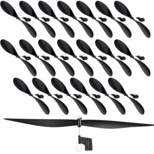 Libima 20 Pcs Fuel Dots for RC Airplanes Plastic Propeller 7.1 Inches Fold Resistant Blades with Rubber Band Hooks