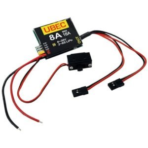 HobbyKing 2 8S LiPo UBEC 8A BEC 5.2 6.0 7.4 8.4V Servo Power Supply for RC Airplane Wing Loading and Robot