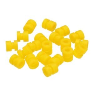 MECCANIXITY RC Shock Gauge Anti Vibration Rubber Balls for F4 F7 Flight Controller Gimbal M3x6.6mm Shock Absorption Pack of 20 Yellow