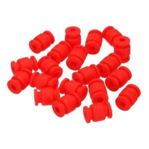 MECCANIXITY CODM Shock RC Anti Vibration Rubber Balls Pack of 20 for F4 F7 Flight Controller Gimbal M3 5x13mm Shock Absorption Balls Red
