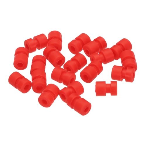 MECCANIXITY Shock RC Cod Anti Vibration Rubber Balls Pack of 20 for F4 F7 Flight Controller Gimbal M2x6.6mm RC Models DIY Drone Accessories Red