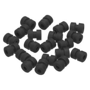 MECCANIXITY RC Anti Vibration Rubber Balls for Carf Models RC Planes 36 Pack Black M2x5.6mm Shock Absorption Balls