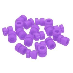 MECCANIXITY RC Shock Equalizer Anti Vibration Rubber Balls for F4 F7 Flight Controller Gimbal M3x6.6mm Pack of 20 Purple