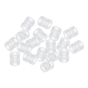 MECCANIXITY RC Shock Covers Anti Vibration Rubber Balls for F4 F7 Flight Controller Gimbal M3x6.6mm Shock Absorption Pack of 20 Transparent