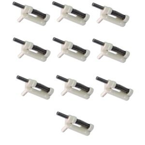 WAYRICH Airplane Canopy Part, 10 Pcs RC Model Airplane Canopy Hatch Lock Latch L23.5mm Replacement Part for RC Model Electric Airplane Planes Accessories (Color : 10 pcs of White)