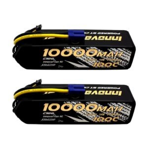 CNHL 10000mAh 4s Lipo Battery 100C 14.8V Lipo Battery Soft Case RC Battery with EC5 Connector Compatible with RC Car Truck Tank Boat Racing Models(2 Packs)