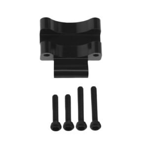 The Lord of the Tools Rear Axle Truss RC Rear Axle Truss Upper Link Mount CNC Aluminum Upgrade Part Compatible with Axial SCX24 C10 JLU Gladiator Bronco RC Car(Black)