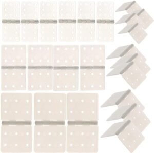 Yrhrol 60 Pack 3 Sizes Pinned Nylon RC Airplane Hinges for Fixed Wing Model Airplane Parts