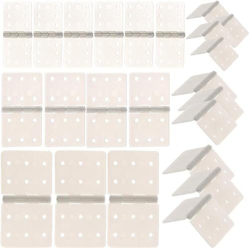 Yrhrol 60 Pack 3 Sizes Pinned Nylon RC Airplane Hinges for Fixed Wing Model Airplane Parts