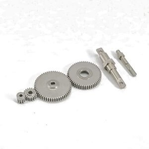 RCAWD SCX24 RC Trailer Axle Kit Hardened Steel Gears Gearbox for Axial 1/24 SCX24 Series Upgrades