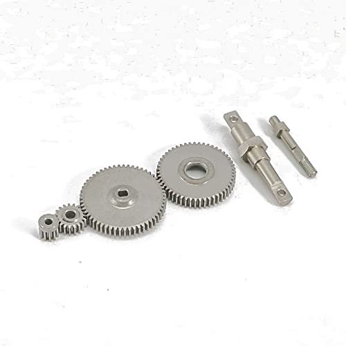 RCAWD SCX24 RC Trailer Axle Kit Hardened Steel Gears Gearbox for Axial 1/24 SCX24 Series Upgrades