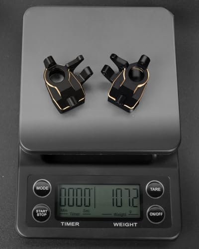 Full Force RC Shock Covers Brass Front Inner Portal Steering Knuckles for Axial Capra UTB SCX10 III ARRCat 2PCS Black