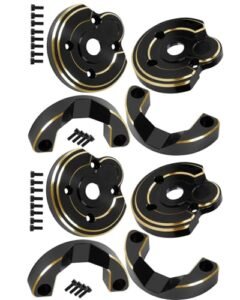 RC Skin Shock Covers Brass Portal Weights for Axial Capra 1.9 UTB SCX10 III ARRCat 8PCS Black