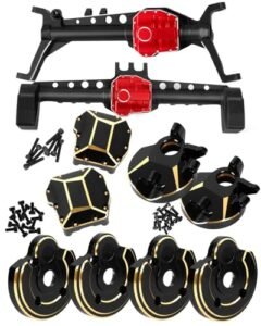 IROC RC Body Aluminum Front Rear Portal Axles Brass Axle Diff Cover for Axial SCX10 III Upgrades