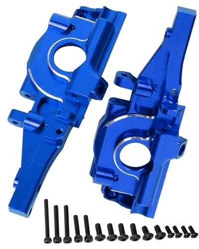 Rcarmumb RC Aluminum Bulkhead Gearbox Upgrade for 1/16 E Revo Slash 4WD Summit Alloy Aluminum Rear Bulkhead Gearbox Hops Up Navy Blue Perfect for RC Clothing Enthusiasts