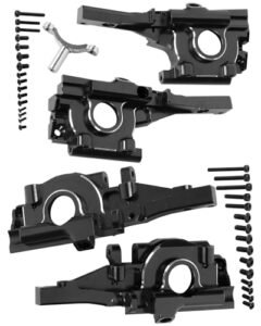 Rcarmumb 1/16 Scale RC Wheels and Tires Alloy Aluminum Bulkhead Gearbox Upgrade for E Revo VXL Slash 4WD Summit