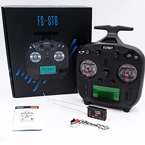 Flysky FS ST8 Radio Ranger RC Boat 2.4GHz 10CH Transmitter with SR8 Receiver for Drones Airplanes and Cars
