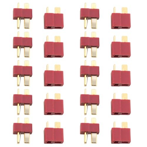 Ruiwaer 10 Pairs Plug Connectors Deans Style Male and Female Connectors Deans T-Plug Style Connectors Male Female for RC LiPo Battery ESC Motor Eflite HPI ParkZone
