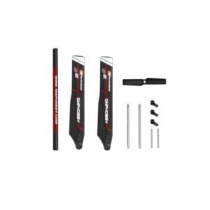 OMPHOBBY M1 EVO Large Scale RC Helicopter Crash Kit OSGM1002 Red Feathering Shaft Main Shaft Tail Boom Main Blades Tail Blades Tail Fin