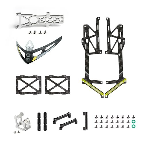 OMPHBBY M1 EVO Upgrade Accessory Pack with RC Motor KV to Turns Compatibility Main Motor Mount Tail Boom Mount and More Yellow