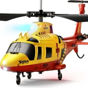 SYMA S53H RC Search and Rescue Helicopter with Simulation Design One Key Take Off Altitude Hold for Boys and Enthusiasts