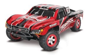 Traxxas Slash 4x4 1/16 Pro 4WD Short Course Truck with 1/16 RC Jeep Body Red