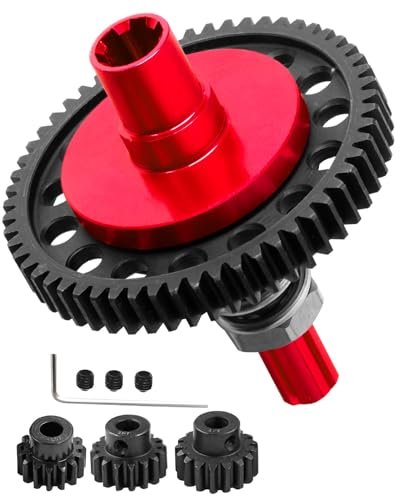 HopsupRC 7075 Metal Spur Gear Slipper Clutch 57T 32dp with 3.175mm Pinion Gear Sets 15T 16T 17T Upgrades for Savage 4x4 RC Truck and Other 1/10 4x4 Models