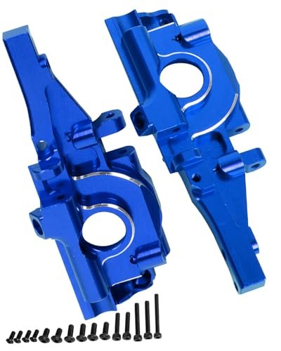 SSD RC Scale Transmission Aluminum Rear Bulkhead Gearbox Upgrade for 1/16 Mini E Revo Slash Summit RC Car Blue Alloy Rear Transmission Case