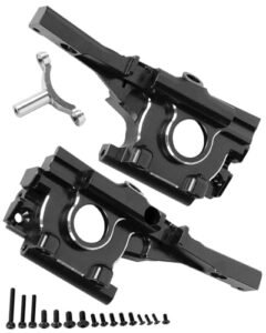 HopsUp 1/16 RC Body Shell Aluminum Front Bulkhead Gearbox Upgrade for Mini E Revo Slash Summit Alloy Transmission Case