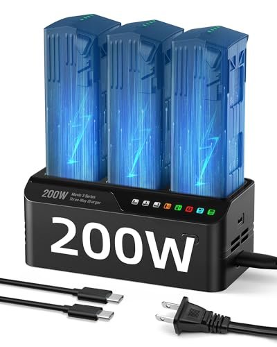 LKTOP 200W Mavic 3 Pro Battery Charging Hub Fast Charge RC Battery Without Charger for DJI Mavic 3 Pro Classic Cine Enterprise Thermal Drone