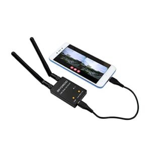 Skydroid OTG 5.8G 150CH UVC Dual Antenna FPV Receiver with Audio for Android Smartphone Mob Audio RC Black
