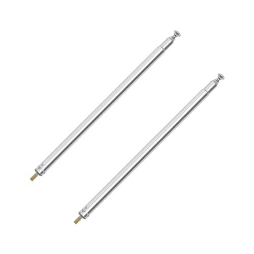 Micro Traders 2PCS M3 Thread 7 Sections Telescopic Antenna Megalodon RC Car Remote Replacement Stretched Length 730mm